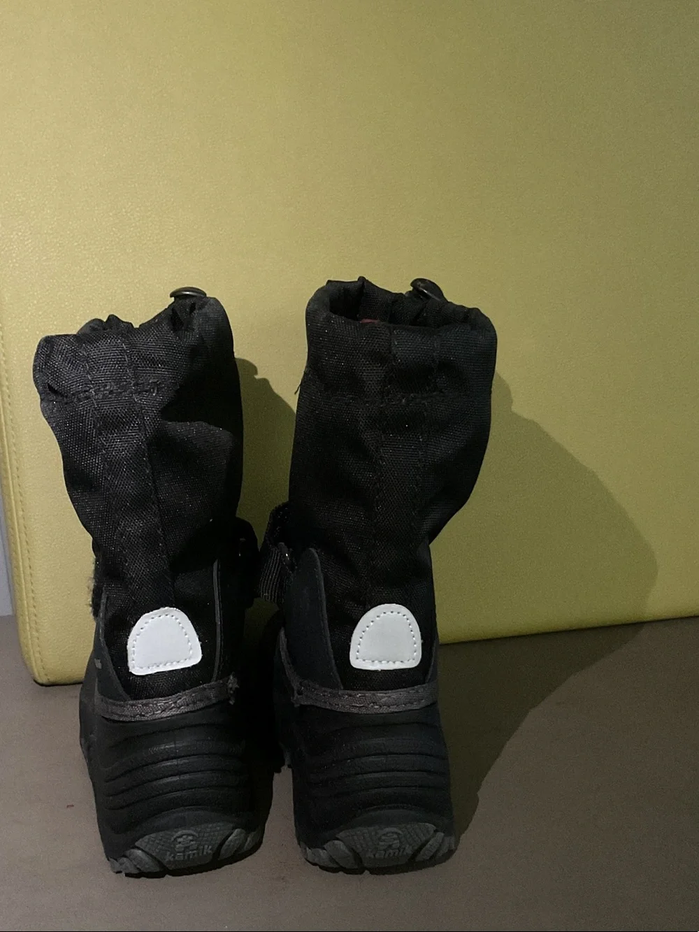 Kamik Black Kids' Snow Boots with Reflective Trim